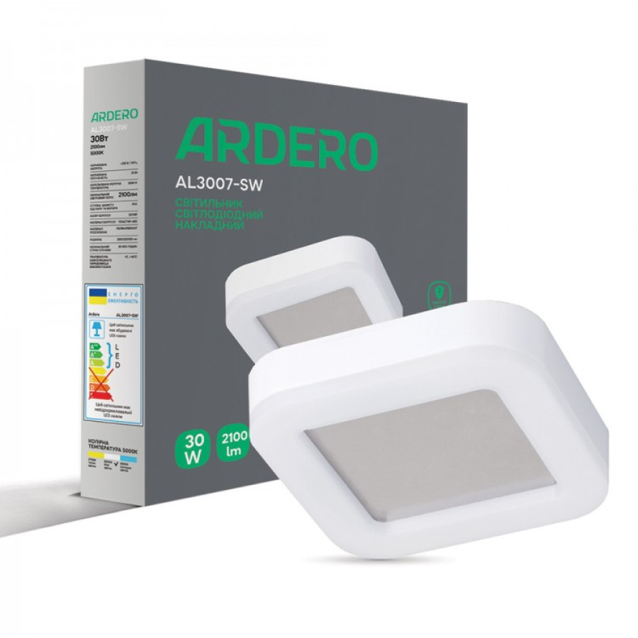 Светодиодный светильник Ardero AL3007-SW 30W 5000К IP65 белый - фото 2