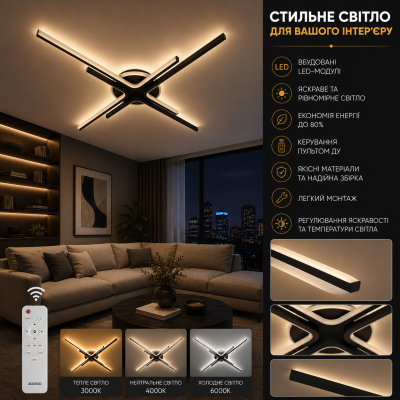 Светодиодный светильник Ardero AL6185-1ARD MILL 64Вт черный