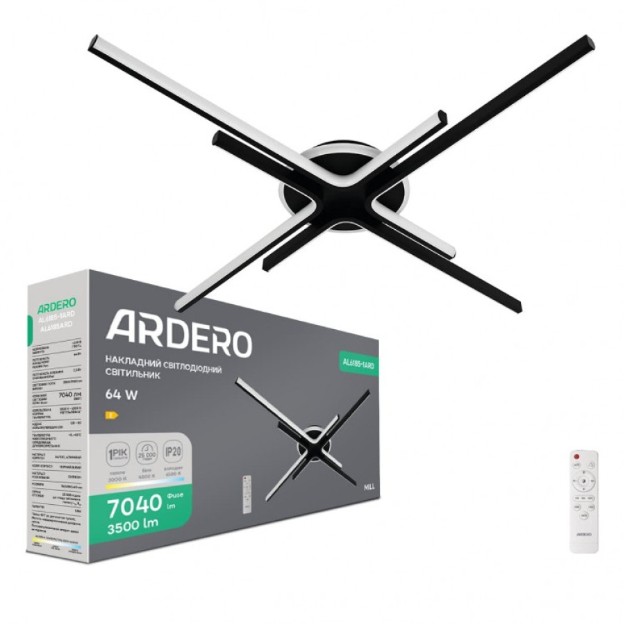 Светодиодный светильник Ardero AL6185-1ARD MILL 64Вт черный - фото 8