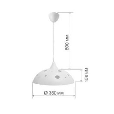 Светильник ERKA 1302 потолочный 60W белый подвес+белый кабель E27
