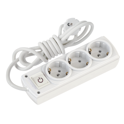 Удлинитель 3 гнезда, 3м, с/з, с выключателем 16А "Mutlusan" (001 171 320002 03 00)