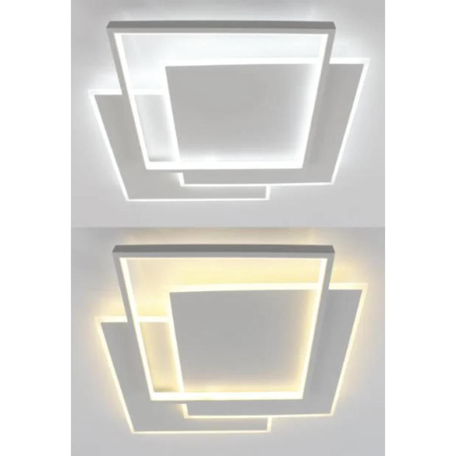 Управляемая светодиодная люстра 10110-1 VEGA triple 80W 3S-ON/Off-470*470*60-WHITE/WHITE-220-IP20 - фото 4
