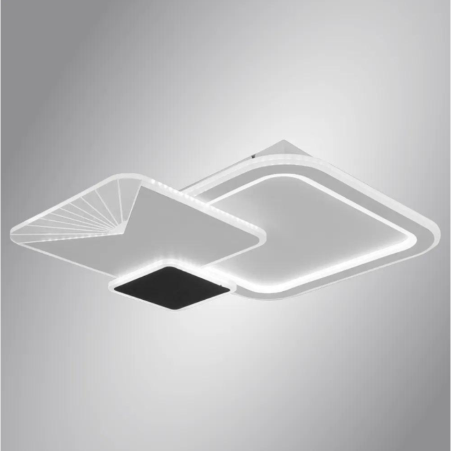 Управляемая светодиодная люстра 10209 COMETA-105W-3S-APP-500x60-WHITE/BLACK-220-IP20 - фото 1