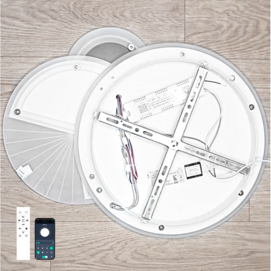 Управляемая светодиодная люстра 10210 COMETA-90W-3R-APP-500x60-WHITE/BLACK-220-IP20 - фото 7
