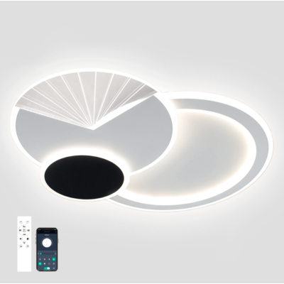 Управляемая светодиодная люстра 10210 COMETA-90W-3R-APP-500x60-WHITE/BLACK-220-IP20