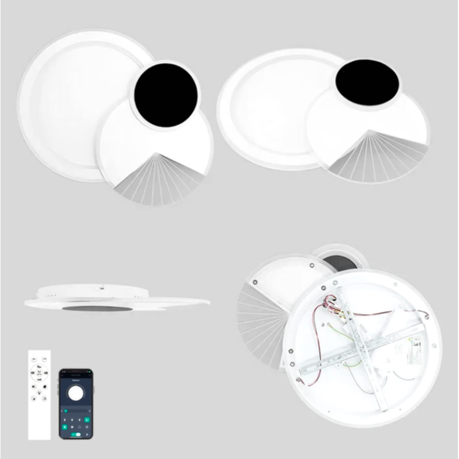 Управляемая светодиодная люстра 10210 COMETA-90W-3R-APP-500x60-WHITE/BLACK-220-IP20 - фото 6