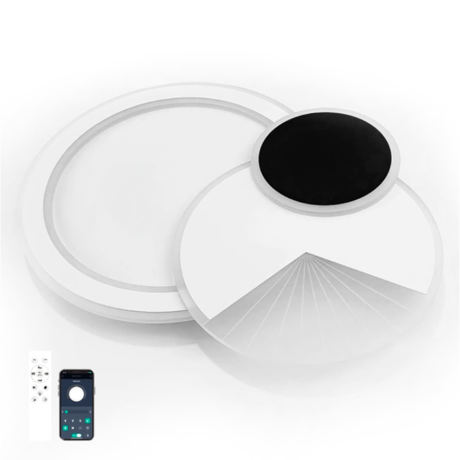 Управляемая светодиодная люстра 10210 COMETA-90W-3R-APP-500x60-WHITE/BLACK-220-IP20 - фото 3