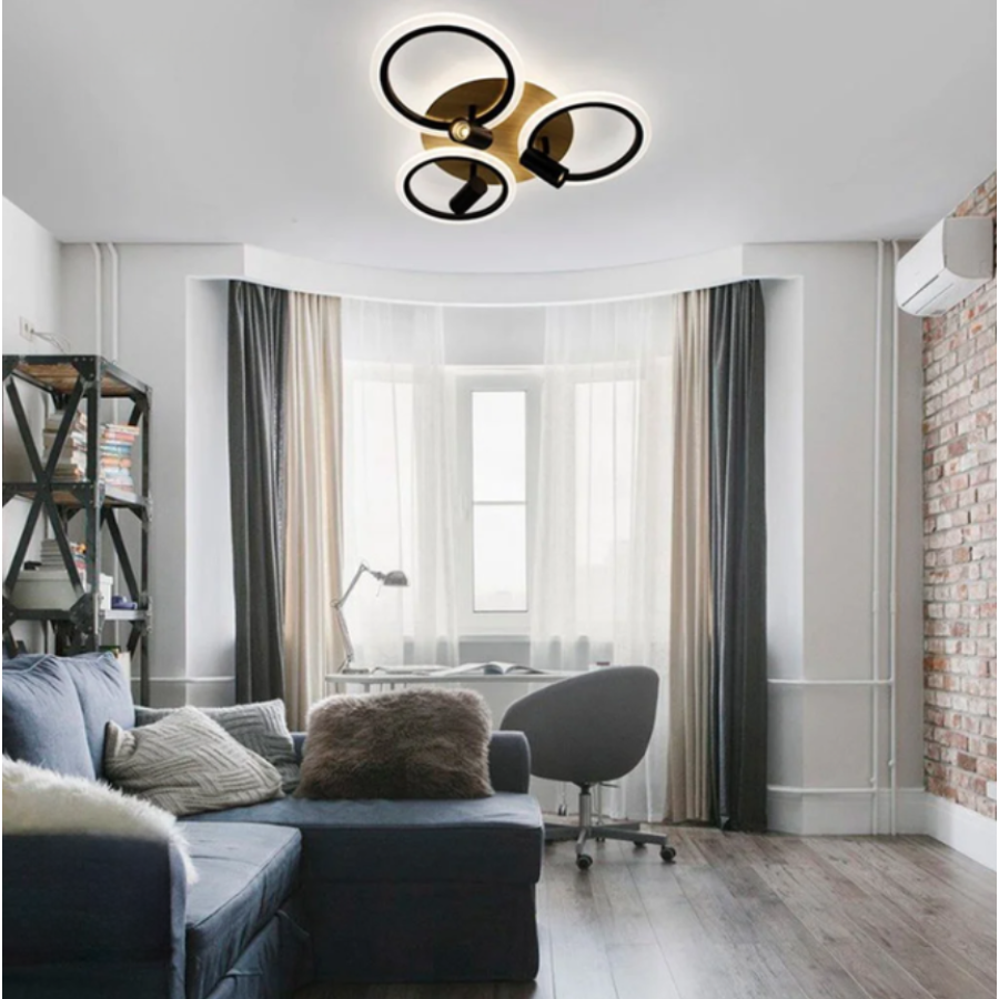 Управляемая светодиодная люстра 10224 WOODY 70W-3LR-APP-582*115-BLACK/WOOD-220-IP20 - фото 7