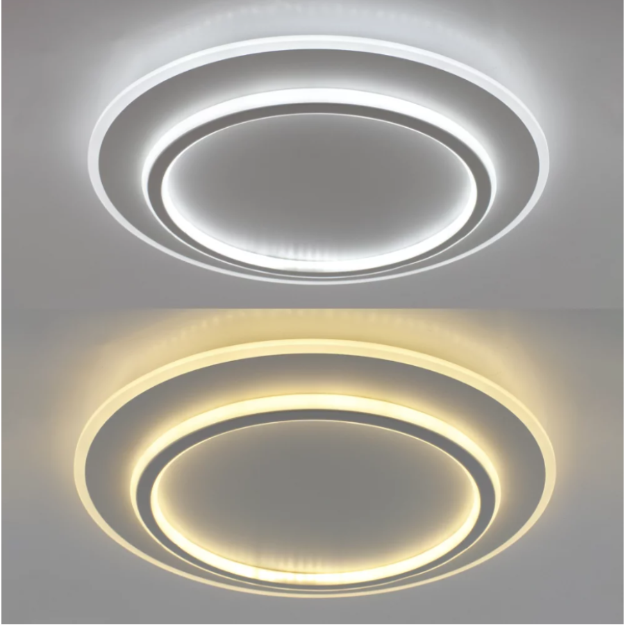 Управляемая светодиодная люстра 10407 VEGA dual 75W 2R-ON/OFF-450*53-WHITE/WHITE-220-IP20 - фото 5