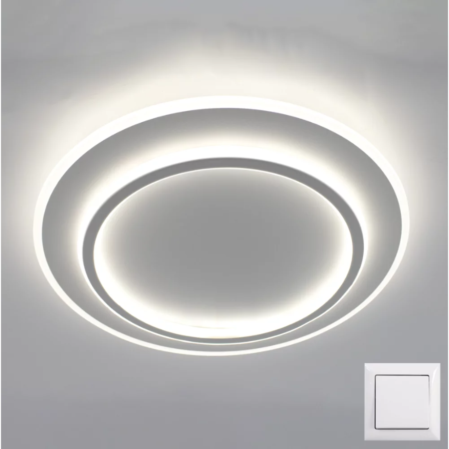 Управляемая светодиодная люстра 10407 VEGA dual 75W 2R-ON/OFF-450*53-WHITE/WHITE-220-IP20 - фото 2