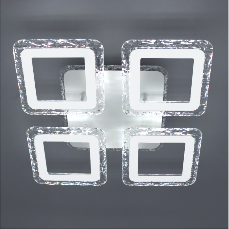 Управляемая светодиодная люстра 10415 ROOM ICE RGB 70W 4S-APP-385x385x75-WHITE-220-IP20 - фото 1