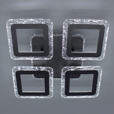 Управляемая светодиодная люстра 10416 ROOM ICE RGB 70W 4S-APP-385x385x75-BLACK-220-IP20