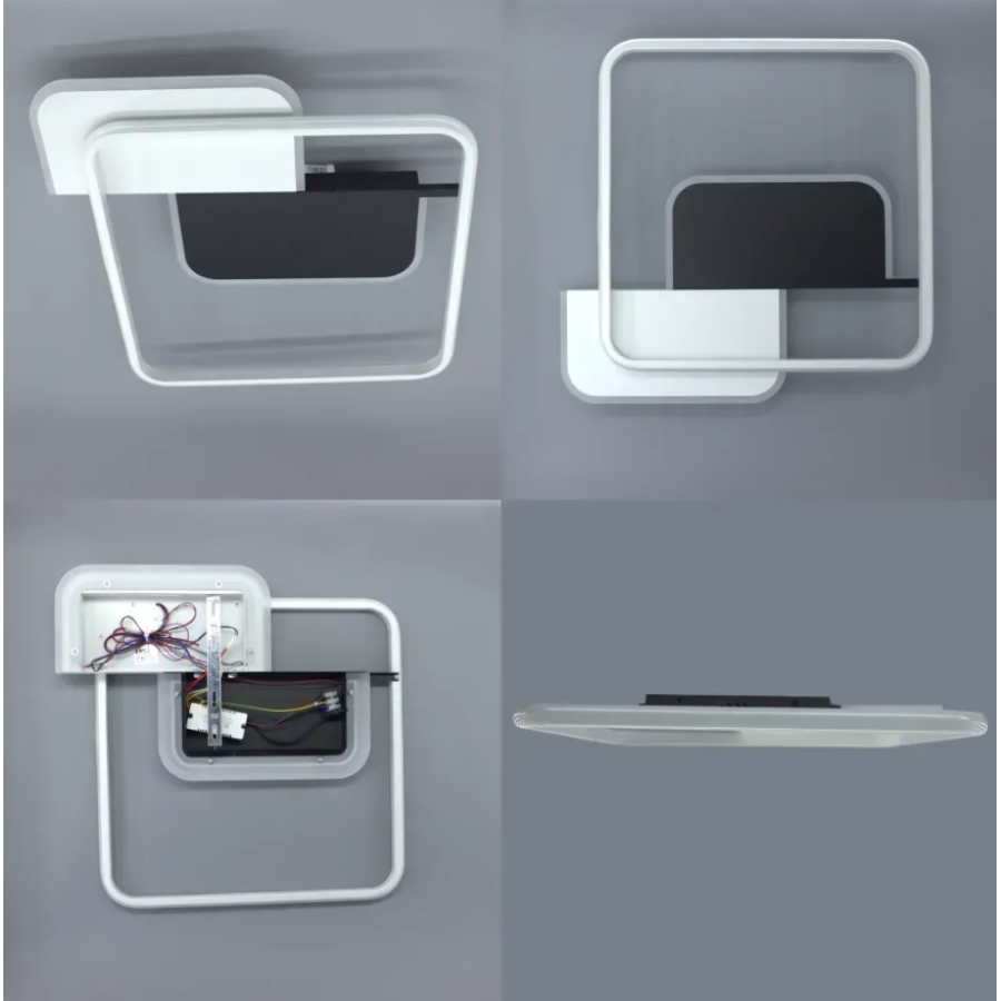 Управляемая светодиодная люстра 10434 CODE 70W 3S-500x490x55-WHITE/BLECK-220-IP20 - фото 3
