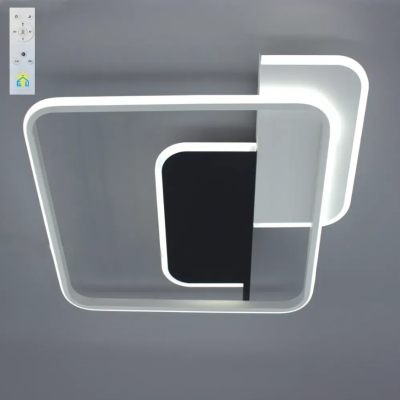 Управляемая светодиодная люстра 10434 CODE 70W 3S-500x490x55-WHITE/BLECK-220-IP20