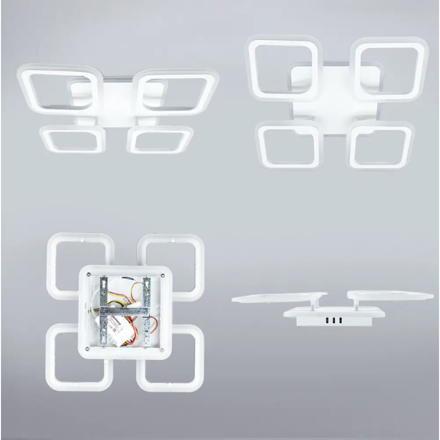 Управляемая светодиодная люстра 10472 ROOM RGB 70W 4S-APP-385x385x75-WHITE-220-IP20 - фото 4