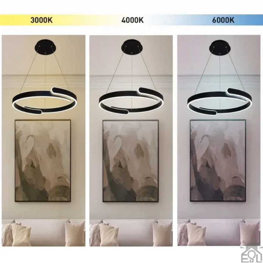 Управляемая светодиодная люстра 10540 HIPPO 90W R-SMART-500x1200-BLACK-220-IP20 - фото 4