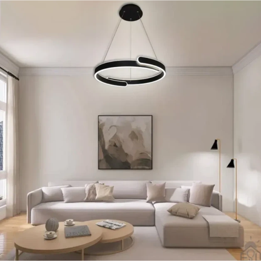 Управляемая светодиодная люстра 10540 HIPPO 90W R-SMART-500x1200-BLACK-220-IP20 - фото 5