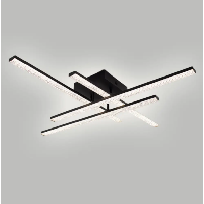 Управляемая светодиодная люстра 10548 LINE-60W-4L-SMART-810x810x125-BLACK-220-IP20