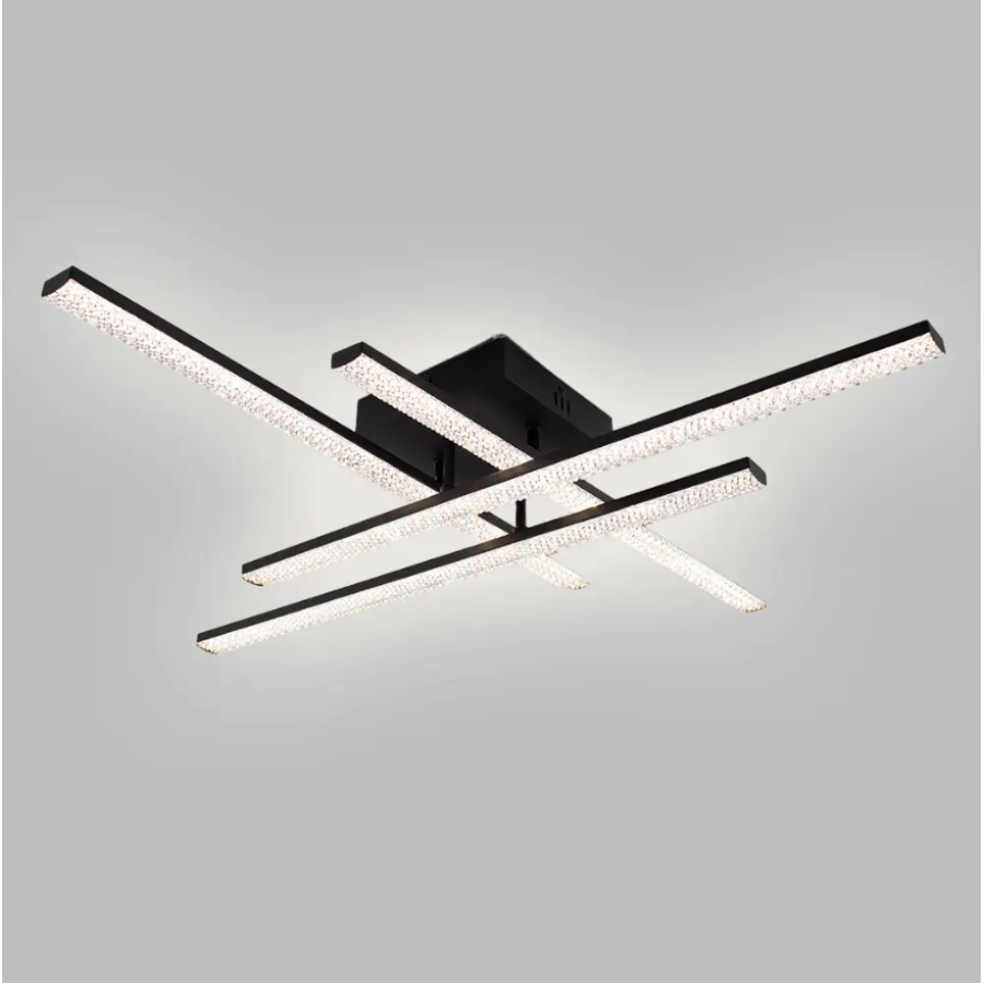 Управляемая светодиодная люстра 10548 LINE-60W-4L-SMART-810x810x125-BLACK-220-IP20 - фото 2