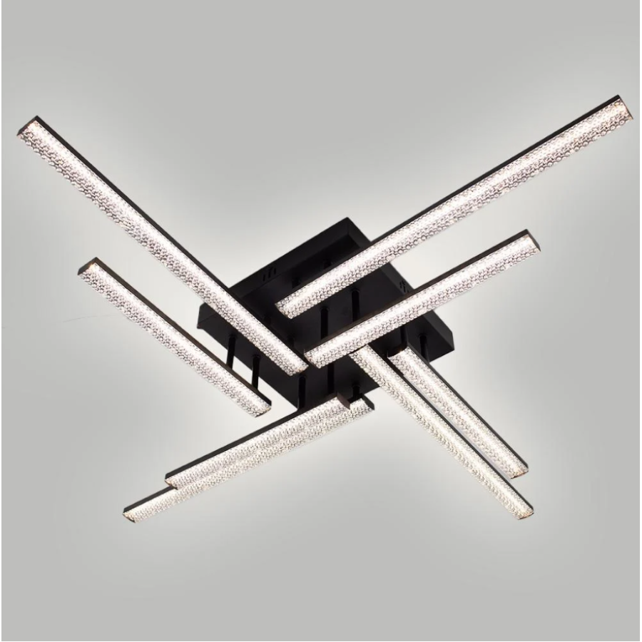Управляемая светодиодная люстра 10550 LINE-76W-8L-SMART-955x955x125-BLACK-220-IP20 - фото 3