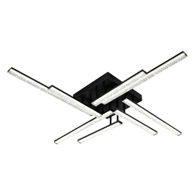 Управляемая светодиодная люстра 10550 LINE-76W-8L-SMART-955x955x125-BLACK-220-IP20