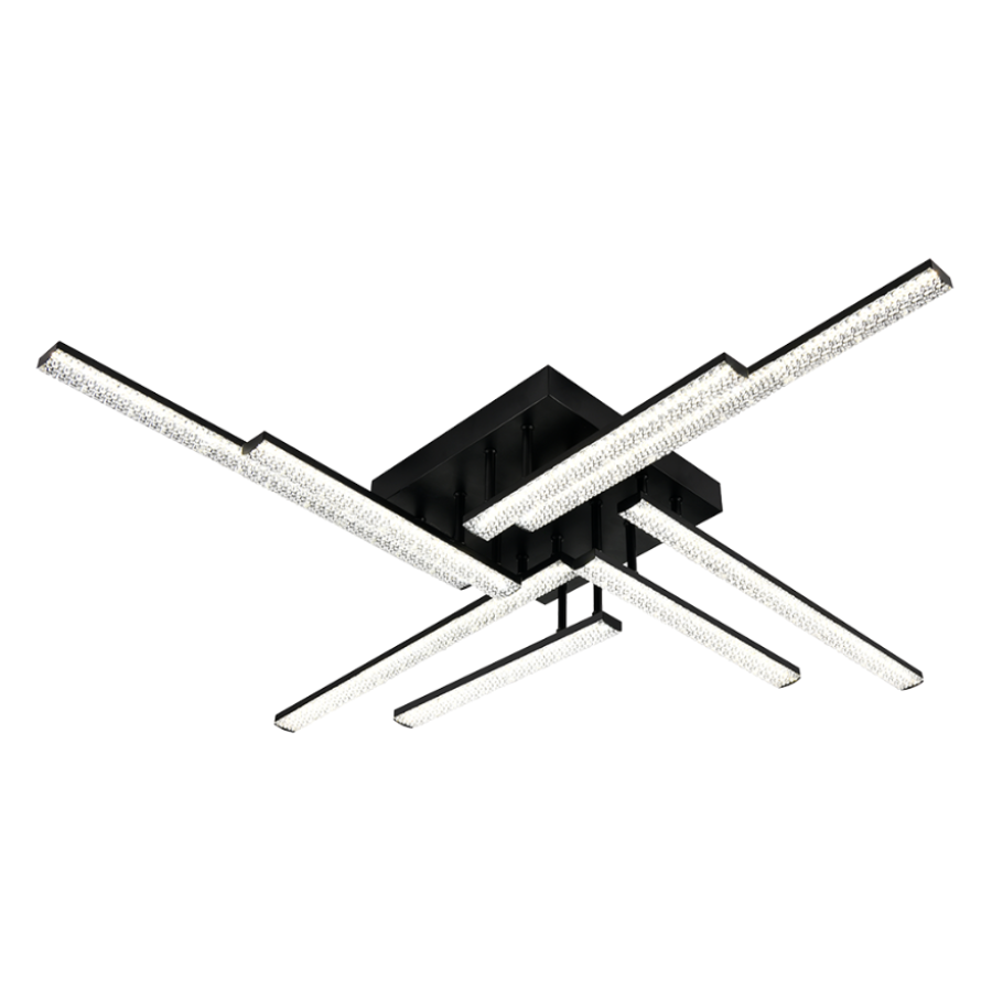 Управляемая светодиодная люстра 10550 LINE-76W-8L-SMART-955x955x125-BLACK-220-IP20 - фото 2
