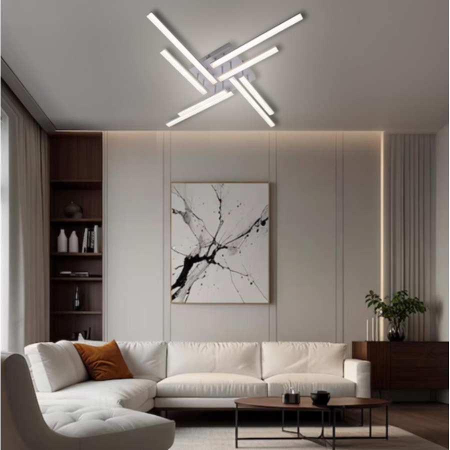 Управляемая светодиодная люстра 10551 LINE-76W-8L-SMART-955x955x125-WHITE-220-IP20 - фото 5