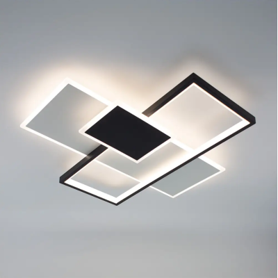 Управляемая светодиодная люстра 10559 LAMPARAS 90W 3L-SMART-510x510x58-WHITE/BLACK-220-IP20