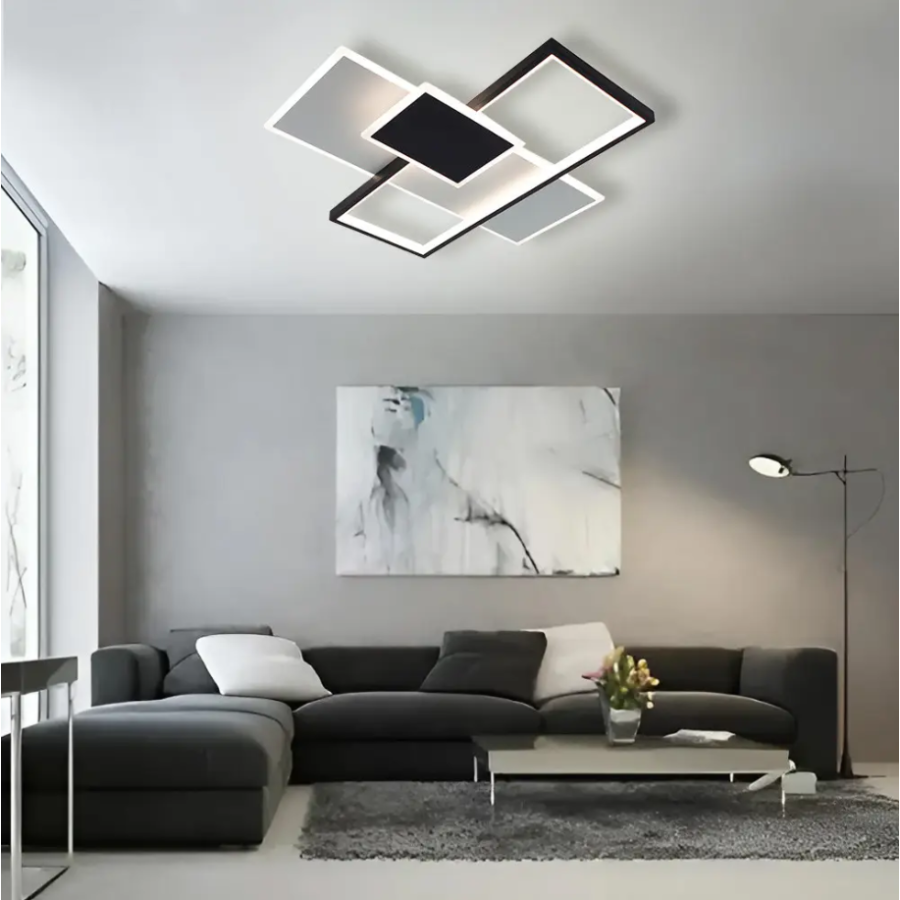 Керована світлодіодна люстра 10559 LAMPARAS 90W 3L-SMART- 510x510x58-WHITE/BLACK-220-IP20 - фото 5