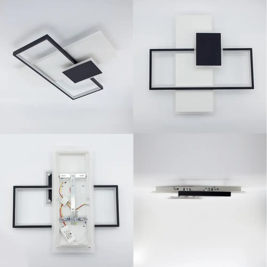 Керована світлодіодна люстра 10559 LAMPARAS 90W 3L-SMART- 510x510x58-WHITE/BLACK-220-IP20 - фото 8