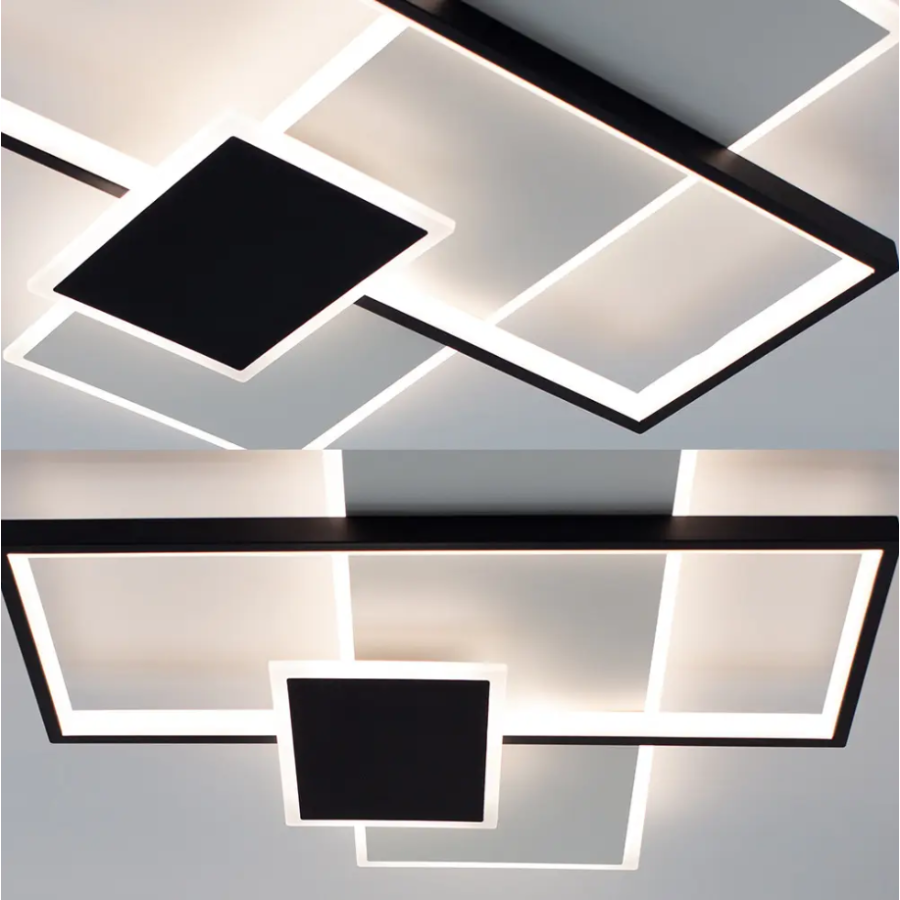 Керована світлодіодна люстра 10559 LAMPARAS 90W 3L-SMART- 510x510x58-WHITE/BLACK-220-IP20 - фото 3