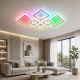 Управляемая светодиодная люстра 10579 OVAL RGB 120W 7S-SMART-960x750x110-WHITE-220-IP20