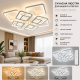 Управляемая светодиодная люстра 10584 TETRA TWIST ICE 165W 8S-SMART 595x595x110-WHITE/CLEAR-220-IP20