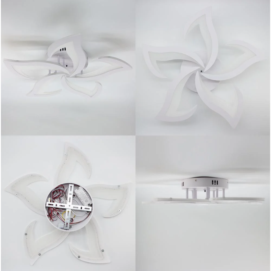 Управляемая светодиодная люстра 10595 ELLA 50W 5F 600x95-WHITE-220-IP20 - фото 6