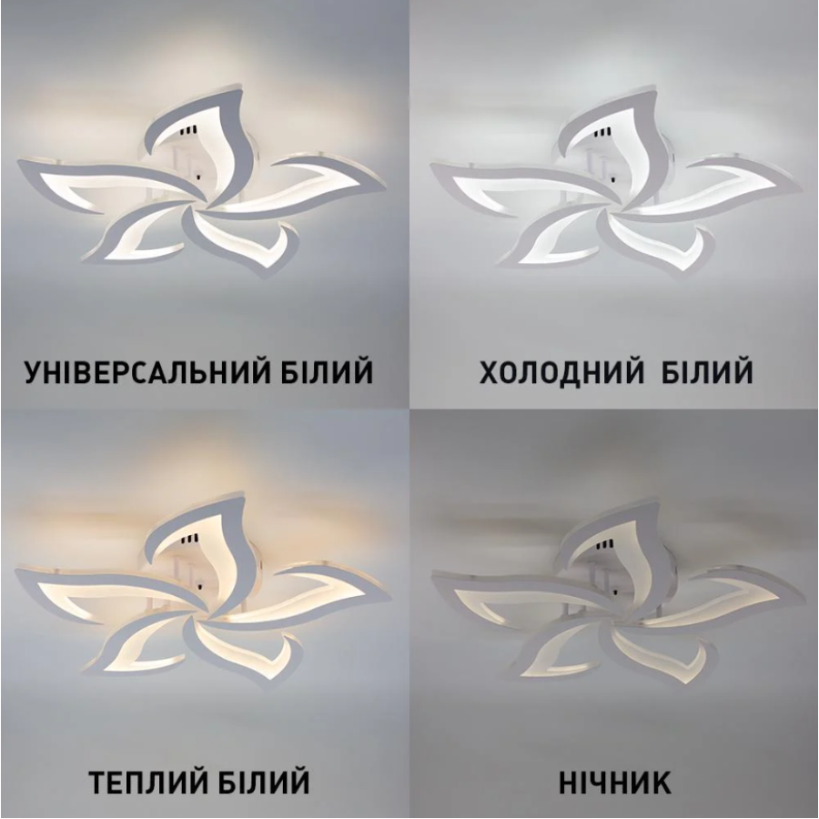 Управляемая светодиодная люстра 10595 ELLA 50W 5F 600x95-WHITE-220-IP20 - фото 8