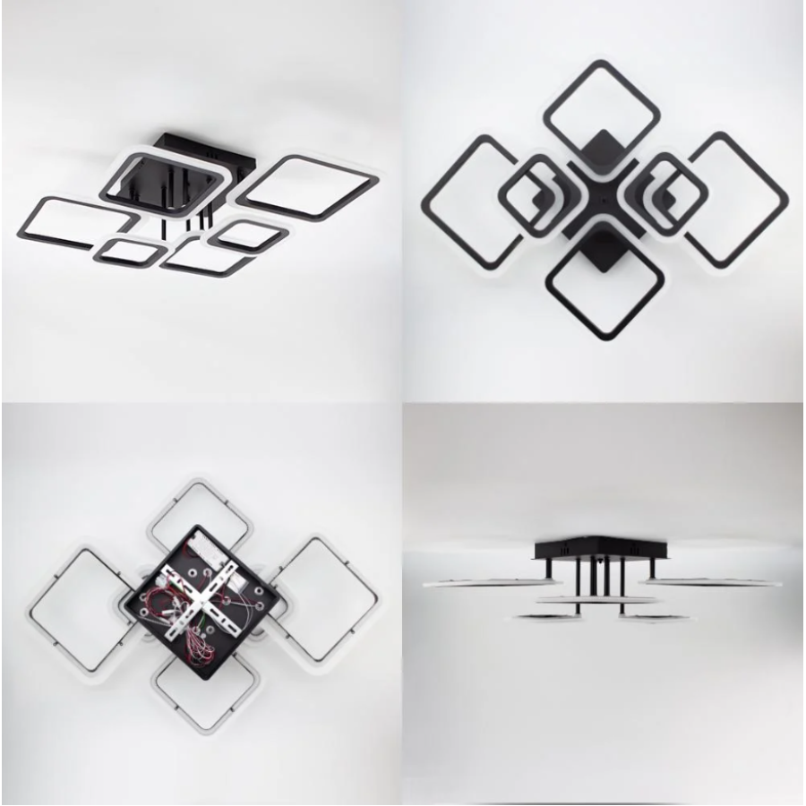 Управляемая светодиодная люстра 10596 OVAL 75W 6S 810x600x175-BLACK-220-IP20 - фото 6