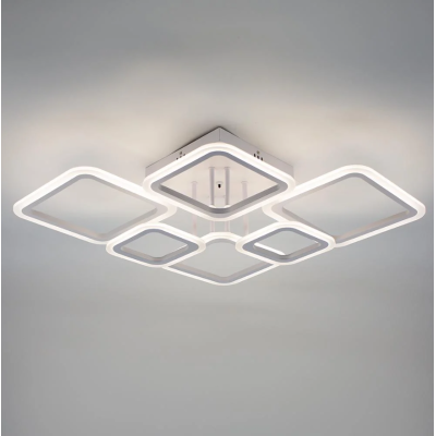 Управляемая светодиодная люстра 10597 OVAL 75W 6S 810x600x175-WHITE-220-IP20