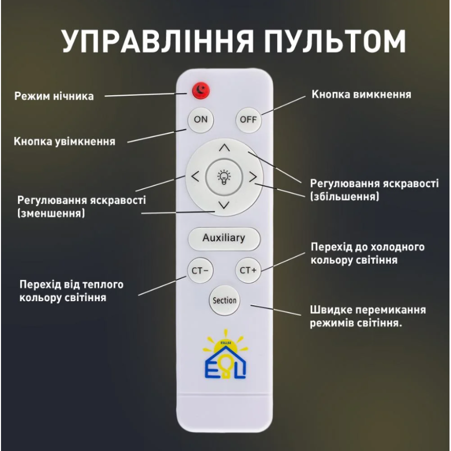 Управляемая светодиодная люстра 10614 ELLA RGB 5F 42+10W RC-600x95-BLACK-230-IP20 - фото 6