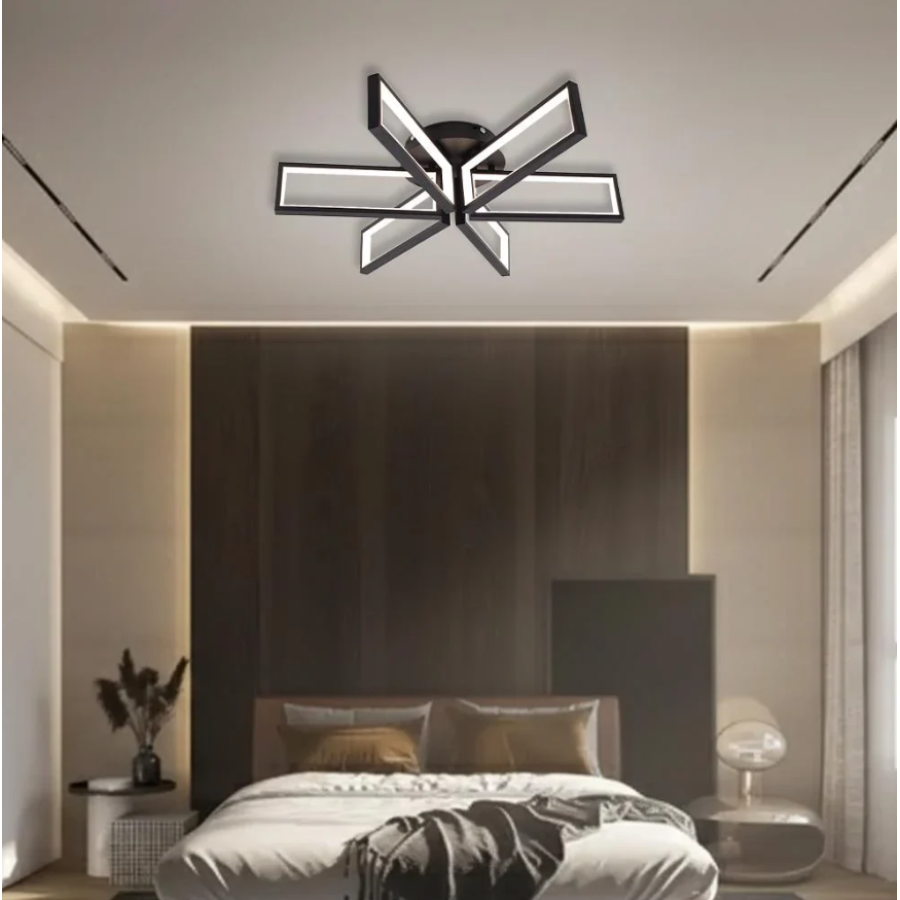 Управляемая светодиодная люстра 10619 MADERA 115W 6S SMART 650x150 BLACK-230-IP20 - фото 13