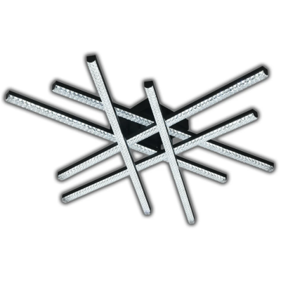 Управляемая светодиодная люстра 10648 LINE ICE 100W 6L RC-800x800x125-BLACK-230-IP20