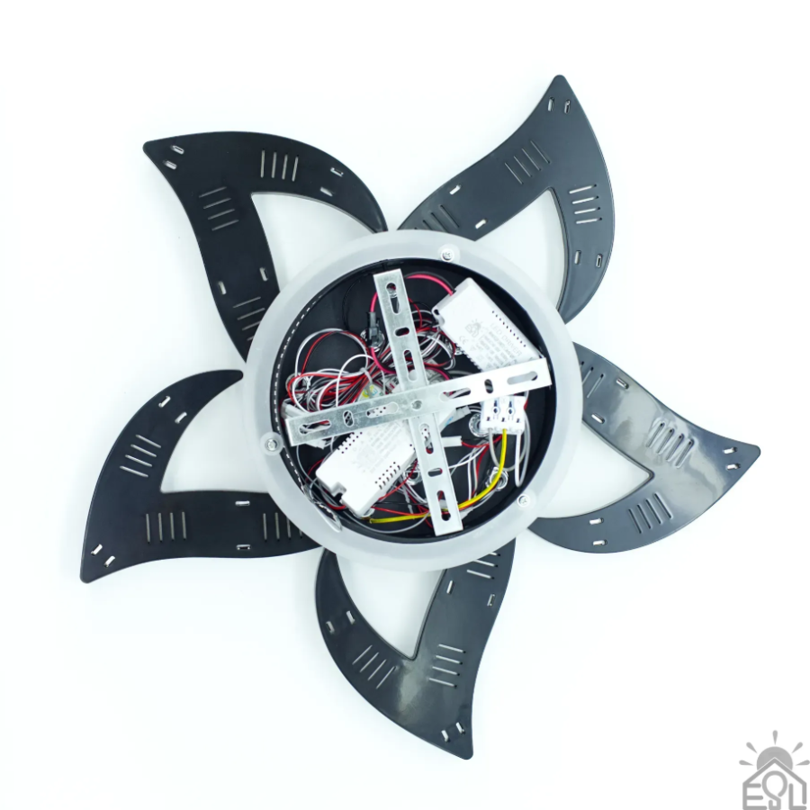 Керована світлодіодна люстра 10711 ELLA ICE RGB 65+10W  5R-SMART 525x90-BLACK-230-IP20 - фото 14