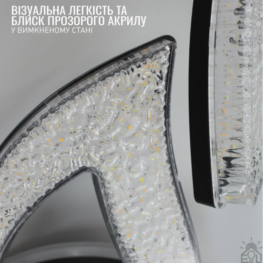 Керована світлодіодна люстра 10711 ELLA ICE RGB 65+10W  5R-SMART 525x90-BLACK-230-IP20 - фото 10