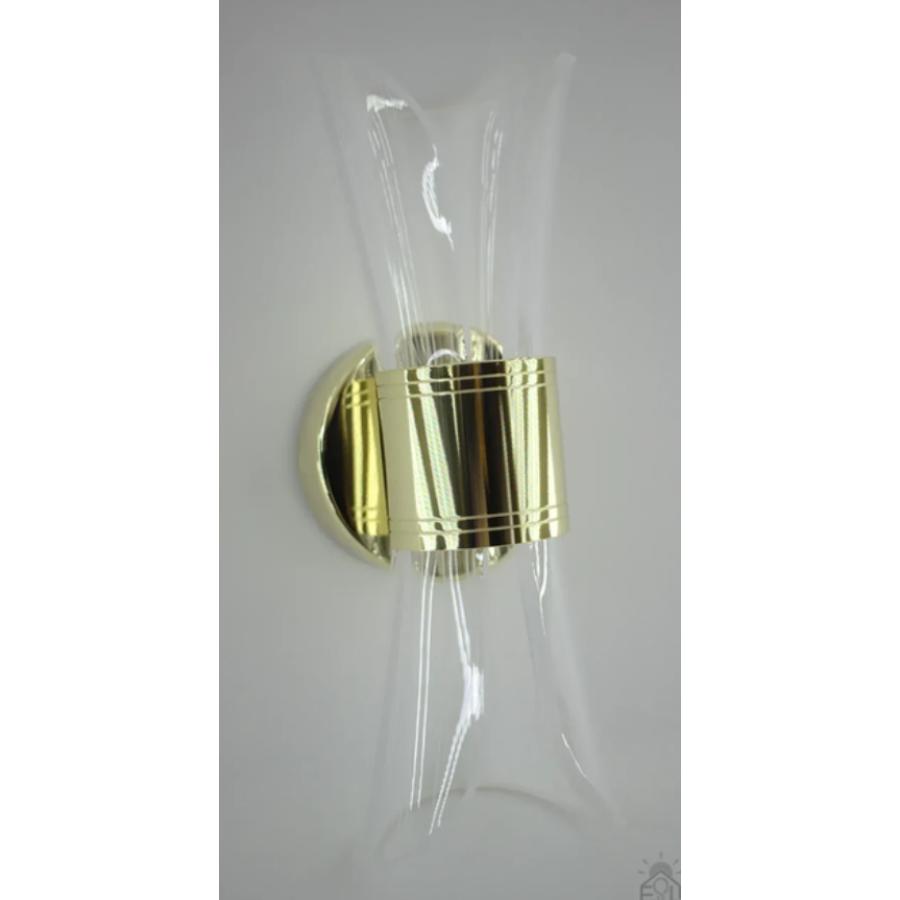 Управляемый светодиодный светильник, бра 10129 DIO 12W 2Y-ON/OFF-230х80х95-GOLD/CLEAR-220-IP20 - фото 7