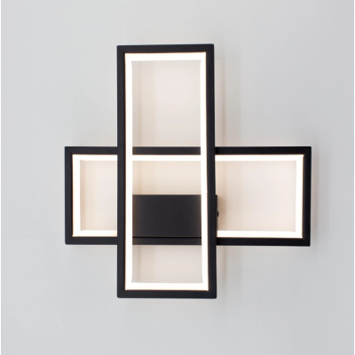 Управляемый светодиодный светильник бра 10555 SVEN 20W 2S ON/OFF 300x300x60-BLACK-220-IP20