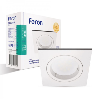 Встраиваемый светильник Feron DL6300 под лампу белый