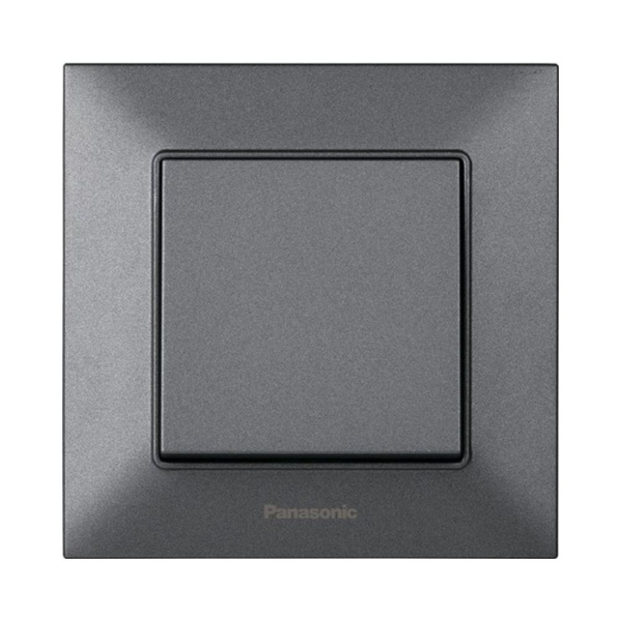 Вимикач 1-й Panasonic Arkedia Slim димчастий (WNTC00012DG-UA) - фото 1