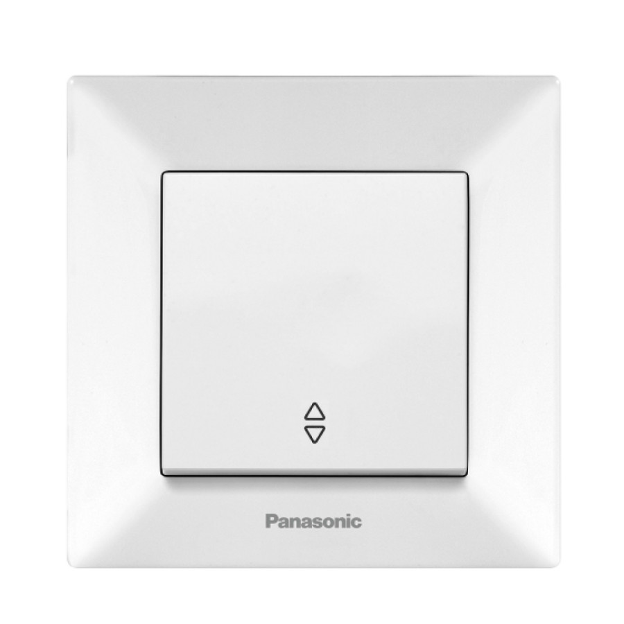 Вимикач 1-й прохідний, білий Panasonic Arkedia Slim WNTC00032WH-UA  - фото 1