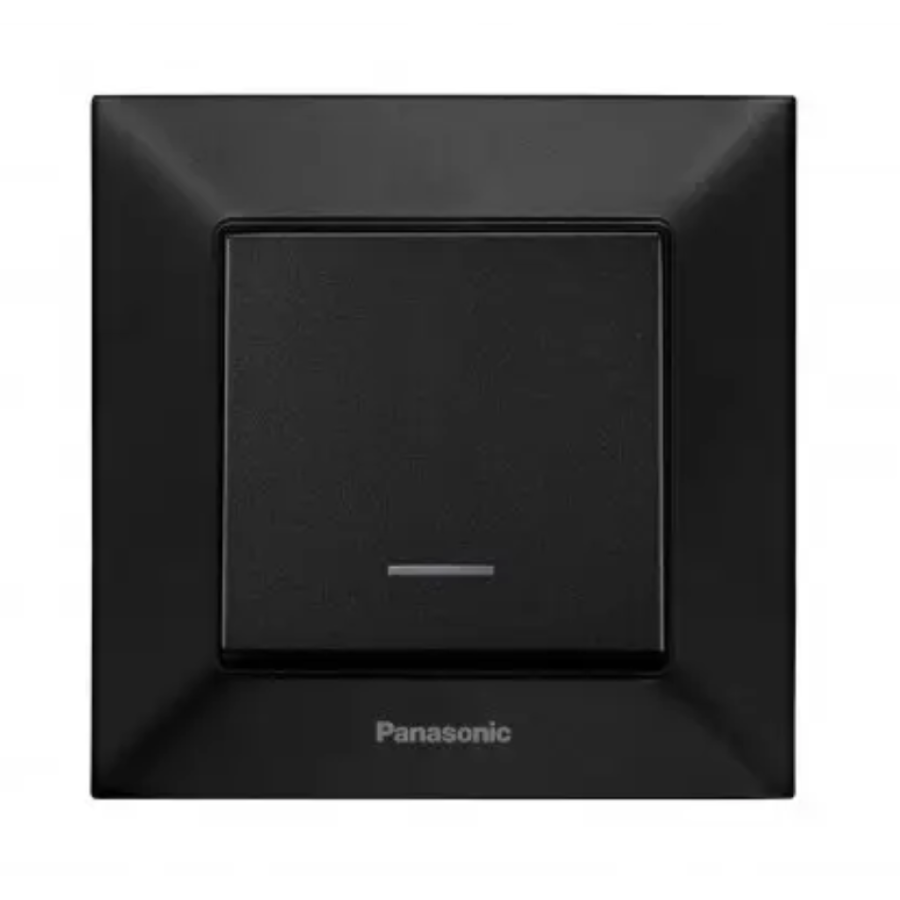 Выключатель 1-й з/п черный Panasonic Arkedia Slim WNTC00022BL-UA - фото 1