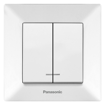 Выключатель 2-й Panasonic Arkedia Slim (WNTC00102WH-UA)