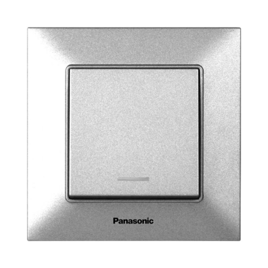 Выключатель 1-й Panasonic Arkedia Slim серебряный (WNTC00022SL-UA) - фото 1